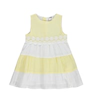 Civil Baby Renkli Roba Dantelli 6-18 Ay Elbise - Pembe