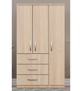 GM 302-S ECE LÜX 3 KAPI 3 ÇEKMECELİ SONOMO GARDIROP