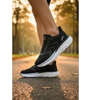 Enoch Erkek Spor Ayakkabı Siyah Sneaker Yüksek Tabanlı (Chunky) Koşu ve Yürüyüş Modeli