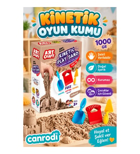 03690 Aksesuarlı Naturel Kinetik Oyun Kumu 1000 gr -Dede