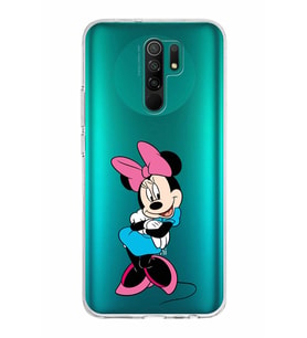 Xiaomi Redmi 9 Uyumlu Kapak Minnie Mouse Tasarımlı Şeffaf Silikon Kılıf