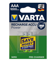 VARTA NI-MH 1.2 VOLT - 1000 MAH HR03 AAA ŞARJLI 2Lİ İNCE KALEM PİL