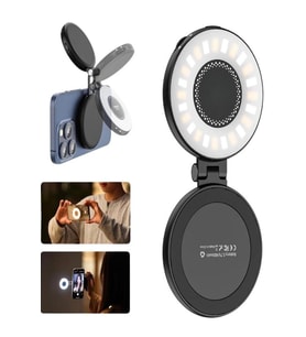 Manyetik LED Selfie Işığı, 3 Renk Modu, Type-C Şarjlı, Telefon Işığı