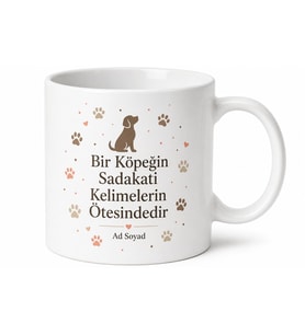 Köpek Sevenlere Hediye Patili Tasarımlı Özel Baskılı Porselen Kupa Bardak