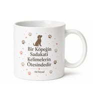 Köpek Sevenlere Hediye Patili Tasarımlı Özel Baskılı Porselen Kupa Bardak