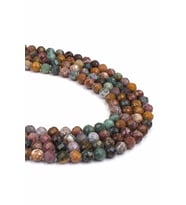 8 MM Faset Kesim Hint Akik Doğal Taş Dizi (Karışık)