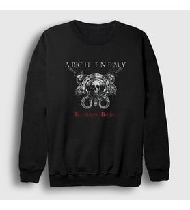 Presmono Unisex Siyah Revolution Arch Enemy Sweatshirt 11711tt