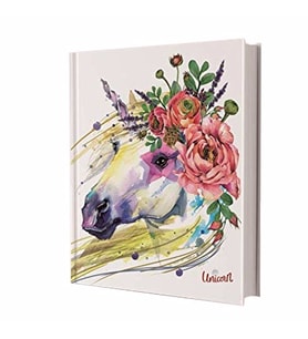 Deffter Unıcorn Flower Sert Kapak Not Defter Çizgili 6241 (Renksiz)