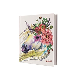 Deffter Unıcorn Flower Sert Kapak Not Defter Çizgili 6241