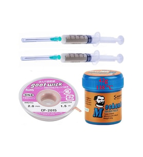 Mechnc Krem Lehim Sıvı Lehim Mechanc Solder Paste 42gr 138c Lehim Emme Temizleme Teli 2,0mm