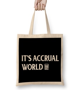 Funny Accounting It s Accrual World Accountants Bez Çanta Uzun Saplı