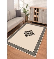Dijital Kaymaz Taban Yıkanabilir Renkli Salon Halısı Mutfak Halısı Yolluk ND-SD-615 (Krem)