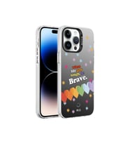 Apple iPhone 14 Pro Uyumlu Kılıf Desenli Zore Silver Sert Kapak (Kırmızı)