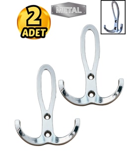 Metal Okyanus Krom Portmanto Askısı Duvar Tipi – 2’li