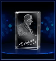 3d Kristal Atatürk 11 (Gerçek 3 Boyutlu Görüntü)