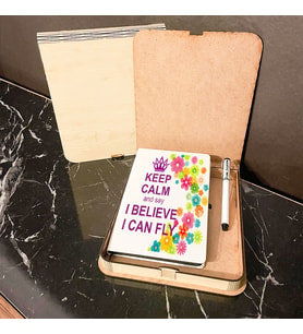 English Teacher Ahşap Kutulu Defter Kalem Set 003