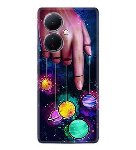 Vivo V29 Lite Kılıf Silikon Desen Özel Seri Finger planet 1740