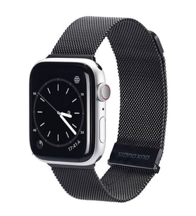 Dux Ducis Apple Watch 42/44/45MM için Milanese Premium Milano Loop Kayış Kordon (Siyah)