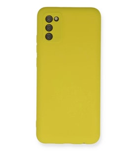 Durukar® Samsung Galaxy A03S Kılıf Nano içi Kadife Silikon - Sarı