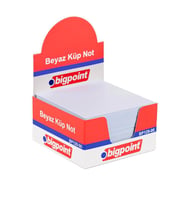 Bigpoint BP129-00 Küp Blok Notluk Beyaz 8x8cm, 500 Yaprak