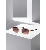 Polo Air Uv400 Korumalı Metal Çerçeve Plastik Sap Unisex Güneş Gözlük Gold Siyah Kızıl Bakır Renk PLG-2102C6 (Bakır- Altın)