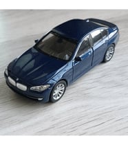 BMW 535i Diecast Oyuncak Metal Araba Çek Bırak 1:32 Mavi 535 i Otomobil