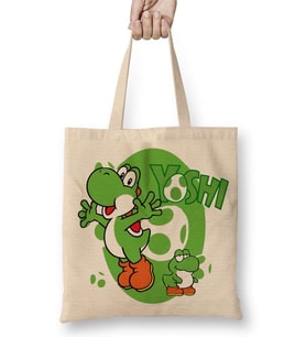 Mario Ve Yoshi Bez Çanta Uzun Saplı