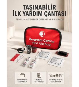 Taşınabilir İlk Yardım Seti Araç Ev Ofis İçin Pratik Çözüm