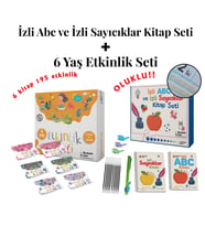 6 Yaş Etkinlik Seti (6 Kitap 203 Etkinlik)- İzli Abc ve Sayıcıklar Kitabları Oluklu Seti