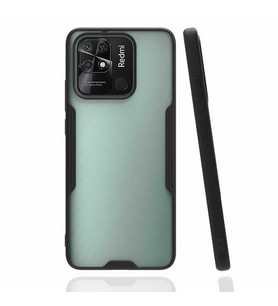 Xiaomi Poco C40 Kılıf Parfe Kenarları Pastel Renk Silikon Kılıf (Siyah)