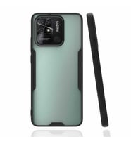 Xiaomi Poco C40 Kılıf Parfe Kenarları Pastel Renk Silikon Kılıf (Siyah)