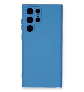 Newface Samsung Galaxy S23 Ultra Kılıf Nano içi Kadife Silikon - Mavi