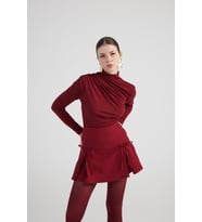 Markano Elena Şort Etek Bordo