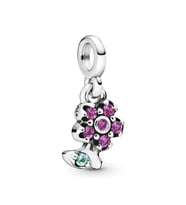 Nur Silver Çiçek Me Gümüş Charm NUR-BL12467