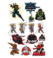 Savaşçı Ninja Sticker Set-1 14 Parça Telefon, Tablet, Defter, Laptop Sticker