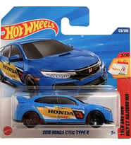 Hot Wheels 2018 Honda Civic Type R, Mavi, Jbb77, 2025 Model (Çok Renkli)