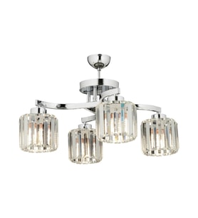 AVONNI AV-65229-4K Krom Kaplama Modern Avize E27 Metal Kristal 58cm