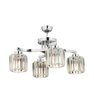 AVONNI AV-65229-4K Krom Kaplama Modern Avize E27 Metal Kristal 58cm