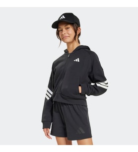 adidas JJ4847 JG FI 3S FZ Çocuk Eşofman Üstü (Siyah)
