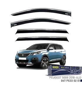 Niken Peugeot Uyumlu 5008 -2018 Kromlu Cam Rüzgarlığı 4Lü Parça (Karışık)