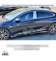 Opel Insignia Uyumlu Krom Yan Kapı Çıtası 4 Prç. 2017 Ve Üzeri Paslanmaz Çelik (Gümüş)