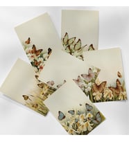 A6 (10,5x14,8 cm) Kelebek Detaylı Doğadan İlhamlı 6’lı Scrapbook Kağıdı  Mektup Kağıdı Tasarımı