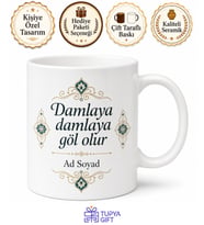 İsme Özel Türk Atasözü Yazılı Kupa Bardak Özel Tasarım Hediye