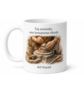 Heykeltıraş Çamur Şekillendiren Mermer Oyan Boyutlu Sanat Kupa Bardak Hediye