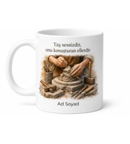 Heykeltıraş Çamur Şekillendiren Mermer Oyan Boyutlu Sanat Kupa Bardak Hediye