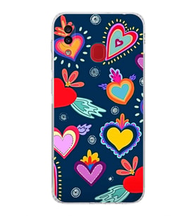 PrintiFy Samsung Galaxy A30 ile Uyumlu Retro Color 3  Kamera Korumalı Şeffaf  Kılıf
