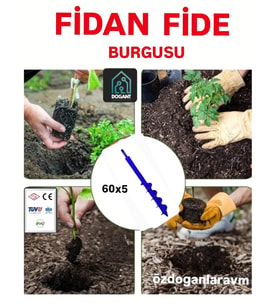 Çiçek Sebze Meyve Ağaç Toprak Dikme Demir Matkap Ucu 60x5