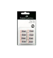 Faber-castell Küçük Boy Pvc Free Beyaz Silgi No:30 Blister 8 Adet
