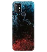 INFINIX Hot 8 9 10 11S Hot 10 Play 10T Kılıf Desemli Silikon Red Blue Black Abstact 1386