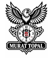 40x45 cm Kartal Figürlü BJK Armalı Dekoratif Duvar Saati – Kişiye Özel MURAT TOPAL